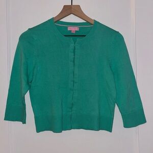 Lilly Pulitzer Teal 3/4 Sleeve Cardigan